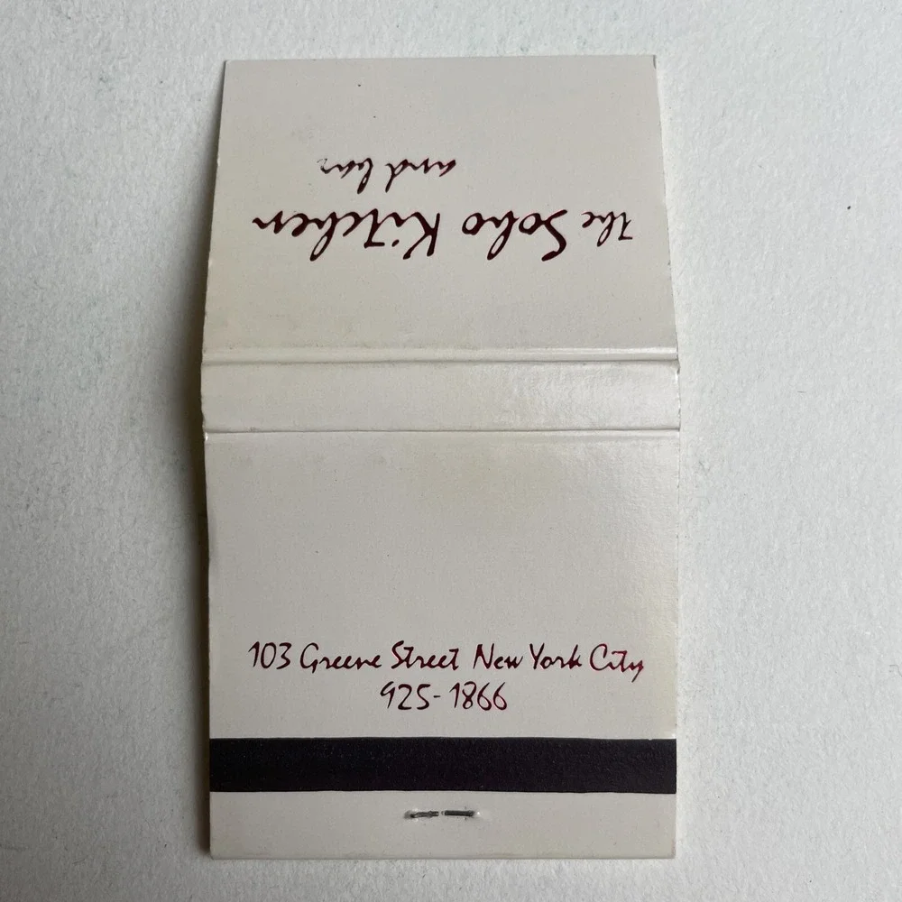 The SoHo Kitchen & Bar, New York City,‎ Matchbook W/ Matches